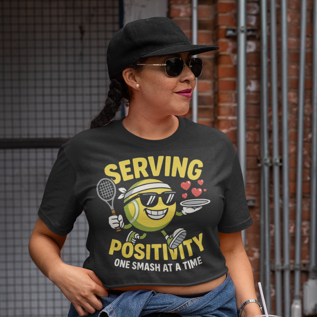 Serving Positivity Tennis T-Shirt – Fun & Motivational Design for Tennis Lovers