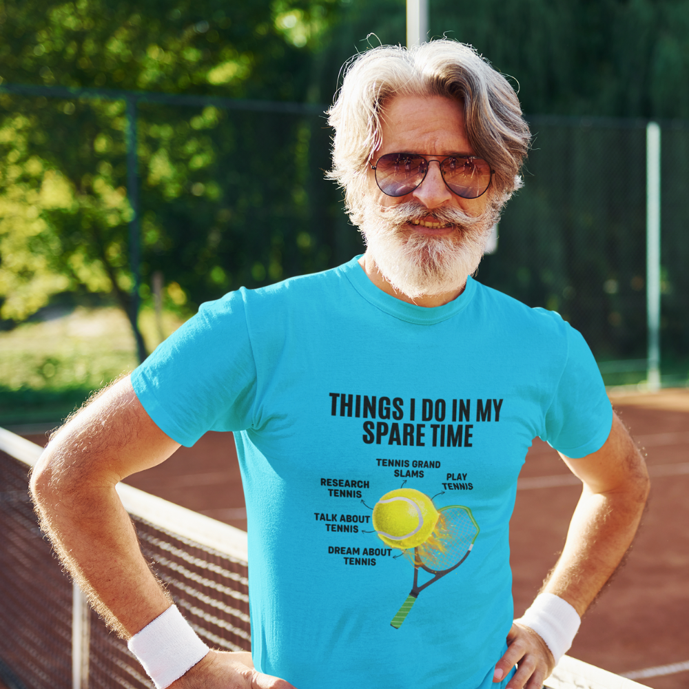 Things I Do In My Spare Time Tennis T-Shirt | Tennis Lover Gift | Funny Tennis Fan Apparel | Unisex Tee
